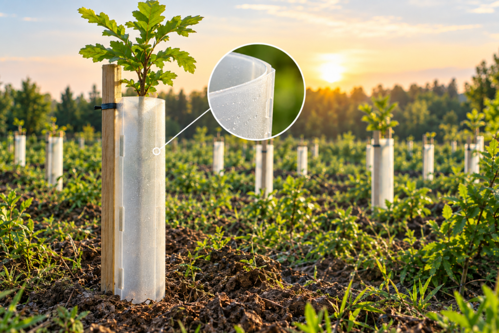biodegradable tree shelters with pha